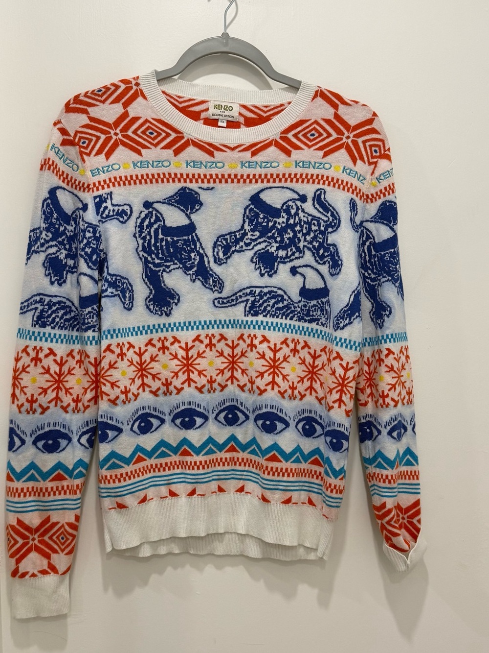 KENZO Kids Christmas Capsule Holiday Sweater Size 14A or Small Adults